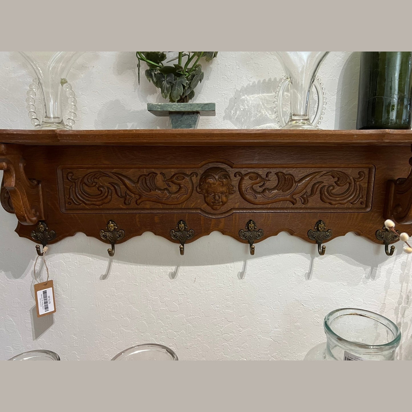 Vintage Belgian Oak Shelf #621