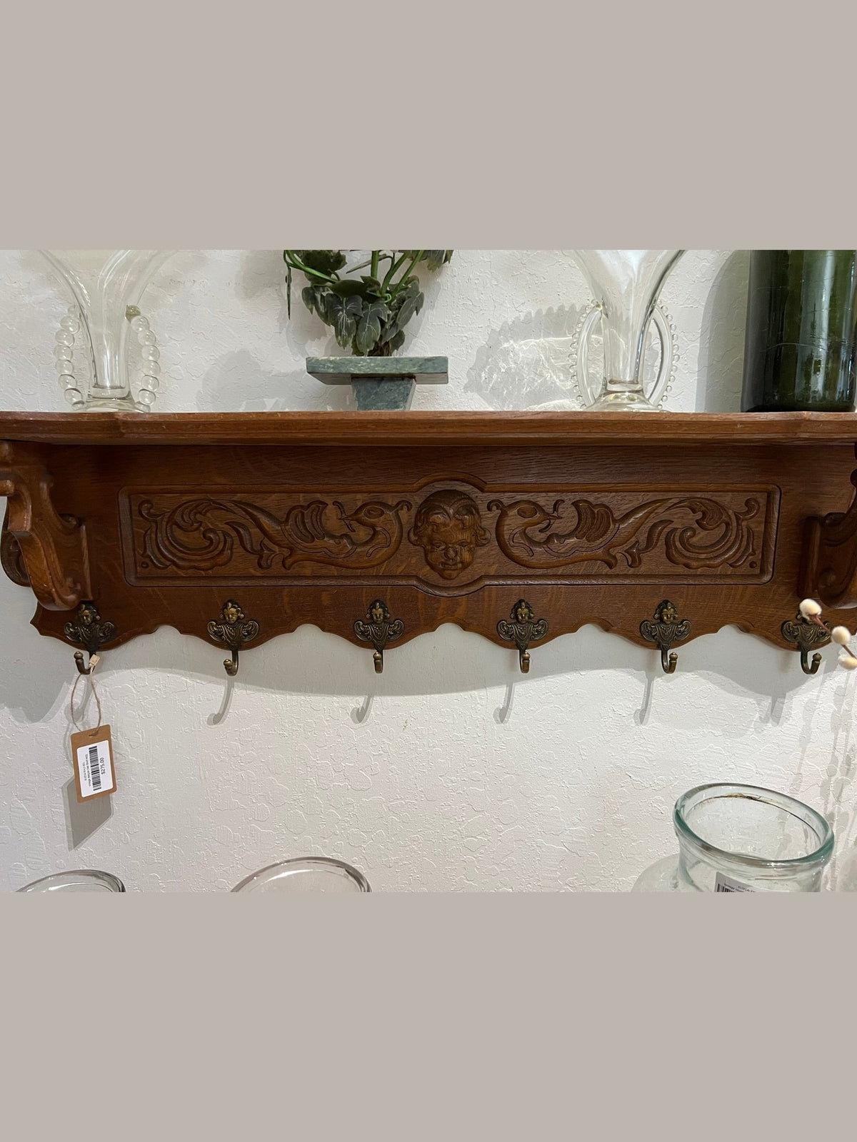 Vintage Belgian Oak Shelf #621