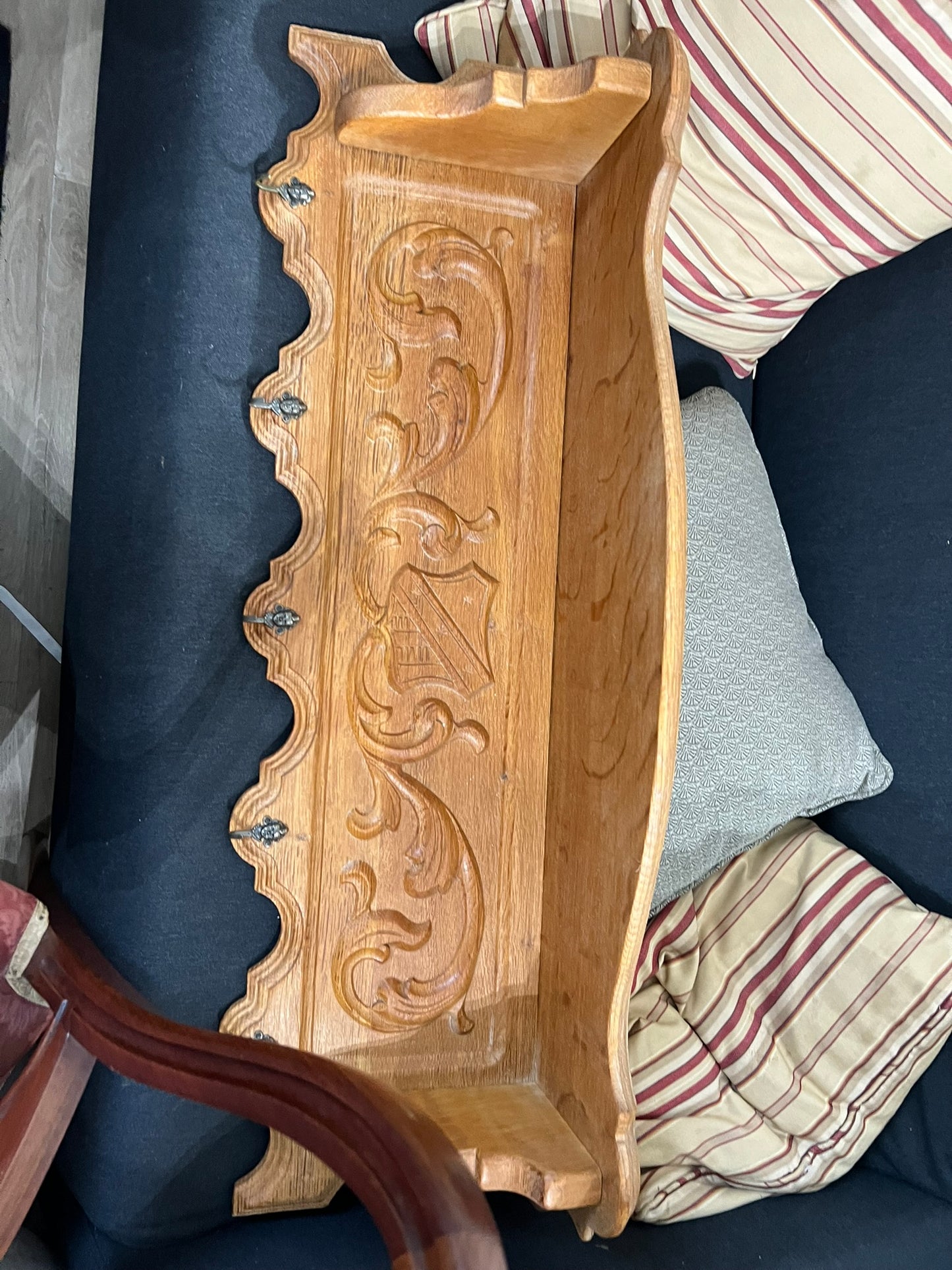 Vintage Belgian Oak Shelf #700