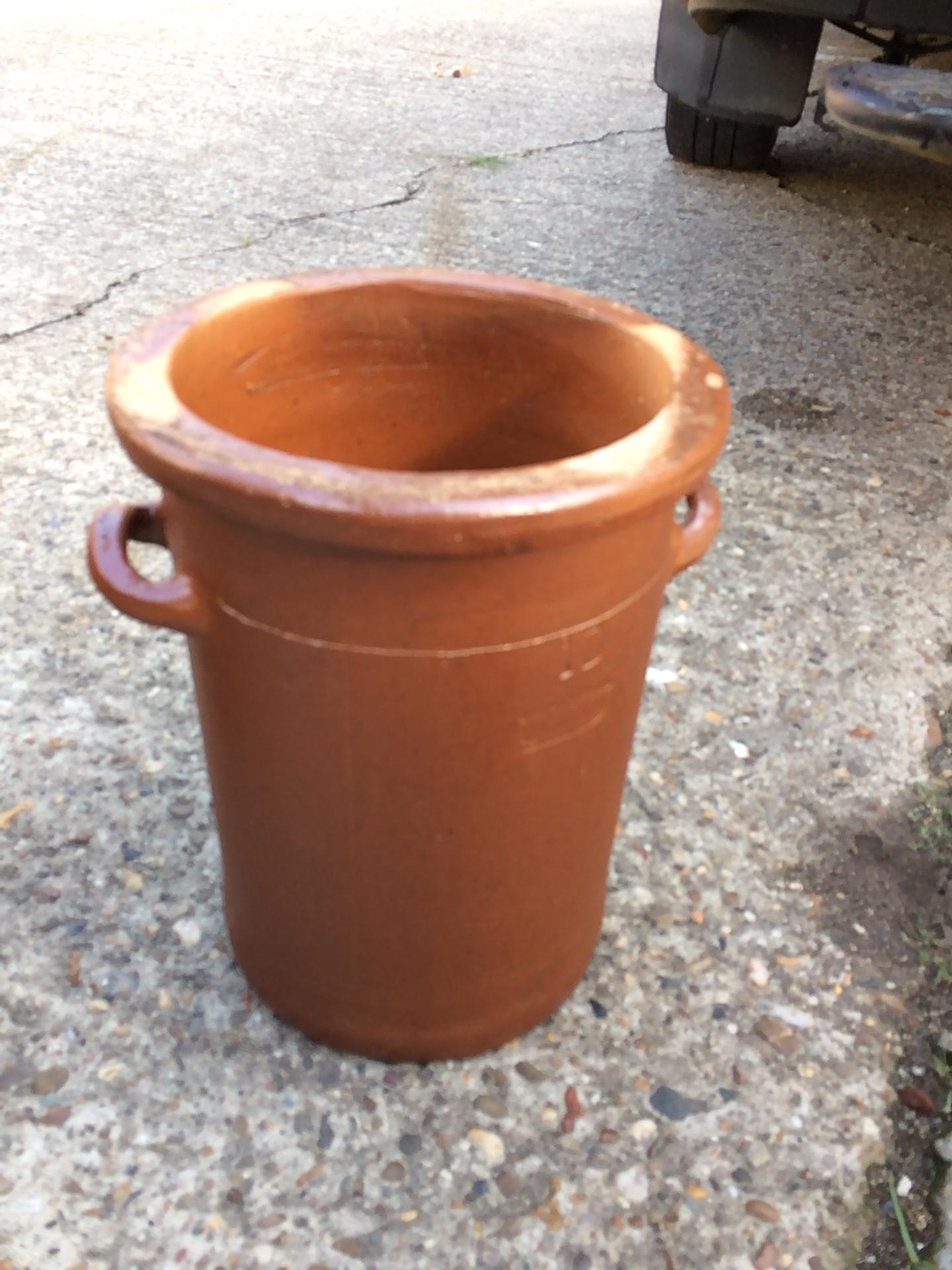 Vintage Pottery Brown Bucket #488