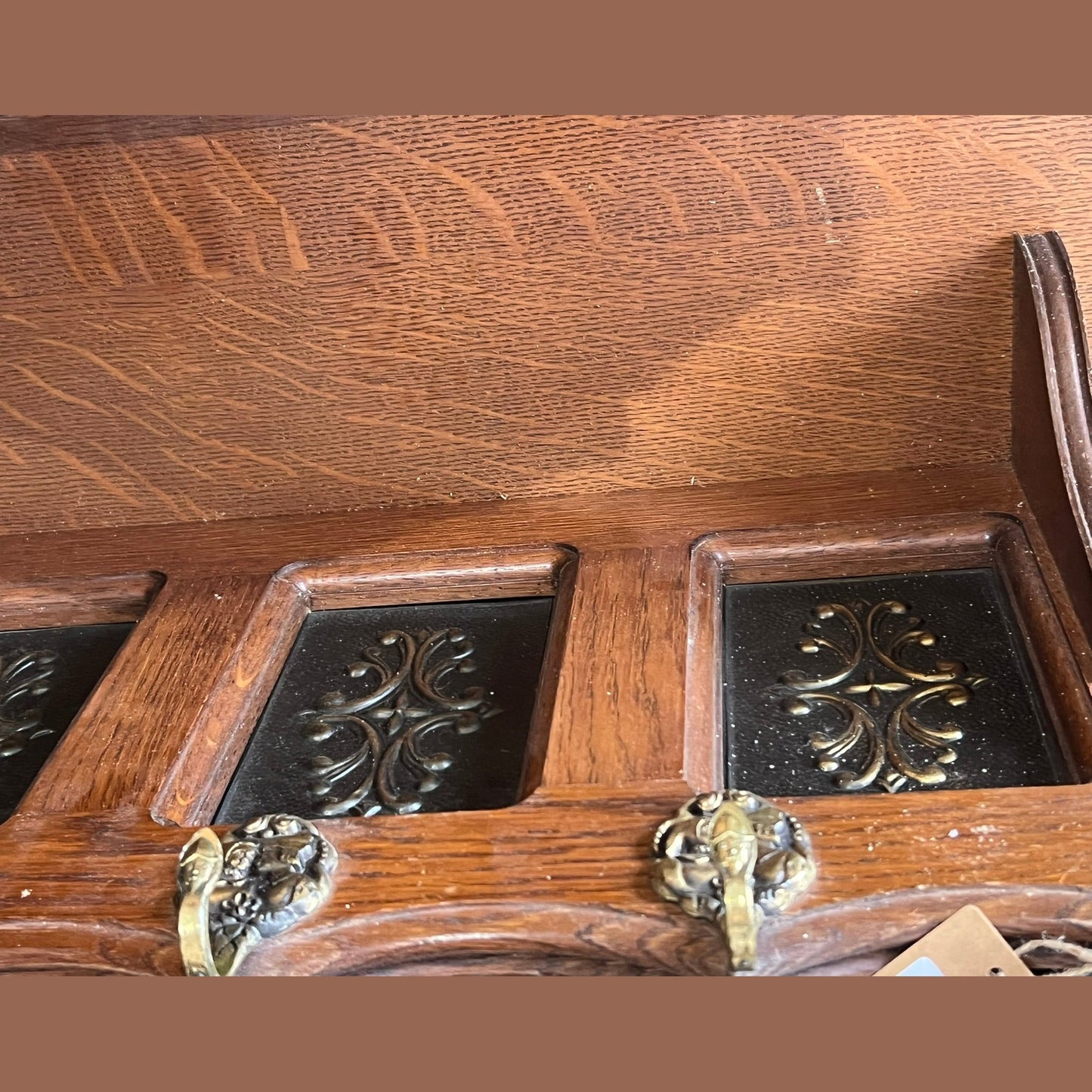 Vintage Belgian Oak Shelf #687