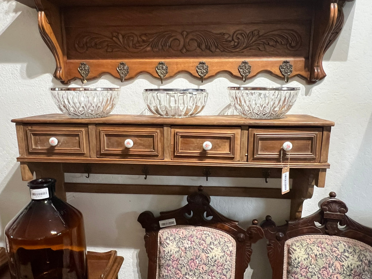 Vintage Hungarian Kitchen Shelf #628