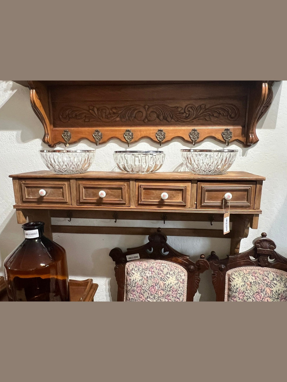 Vintage Hungarian Kitchen Shelf #628