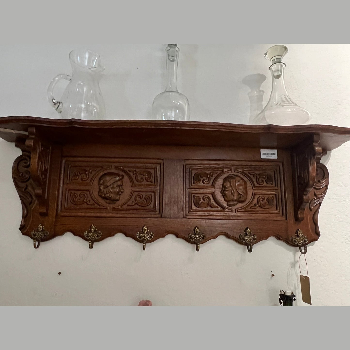 Vintage Belgian Oak Shelf #617