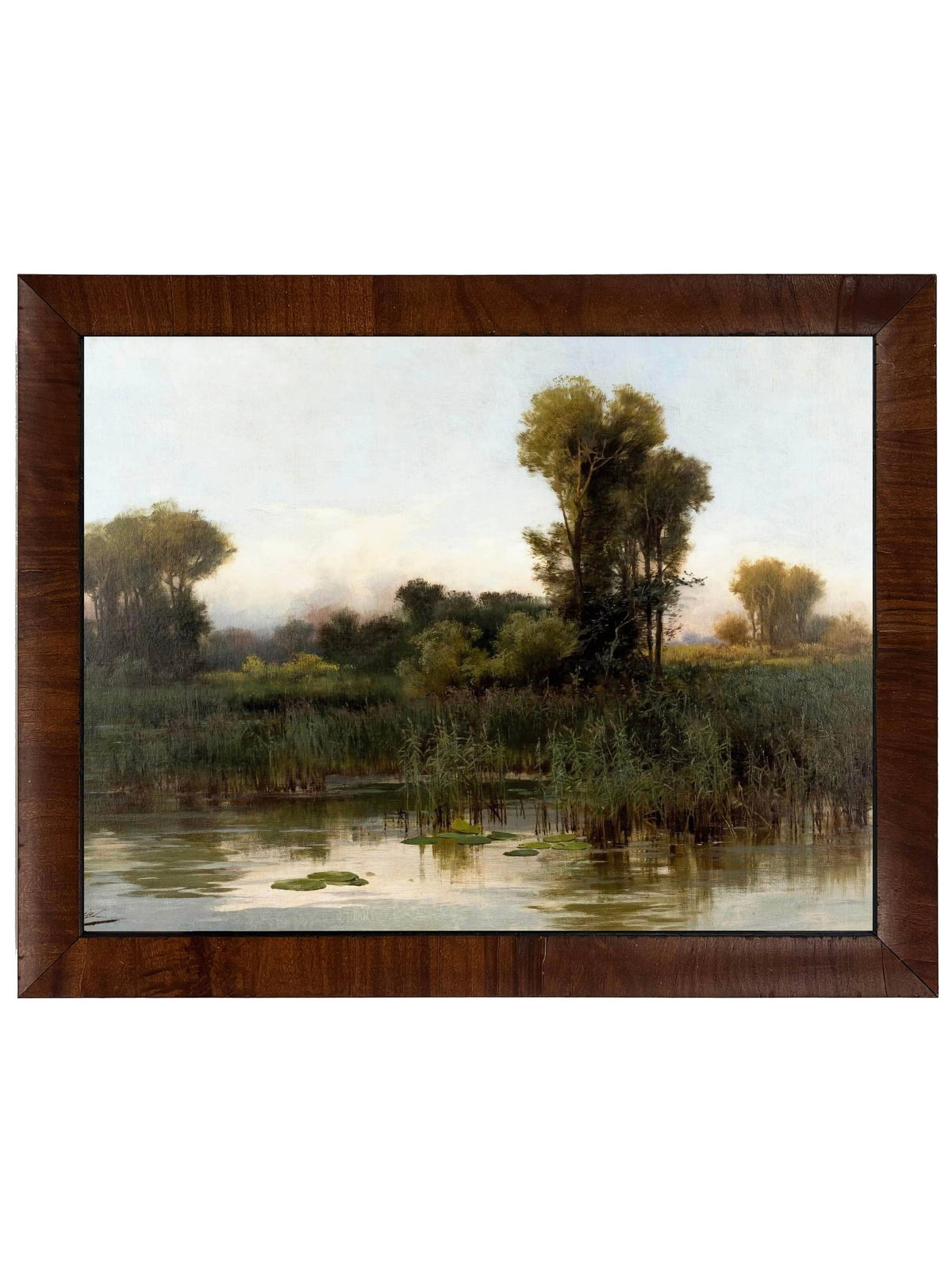 Vintage-Inspired Framed Landscape Print