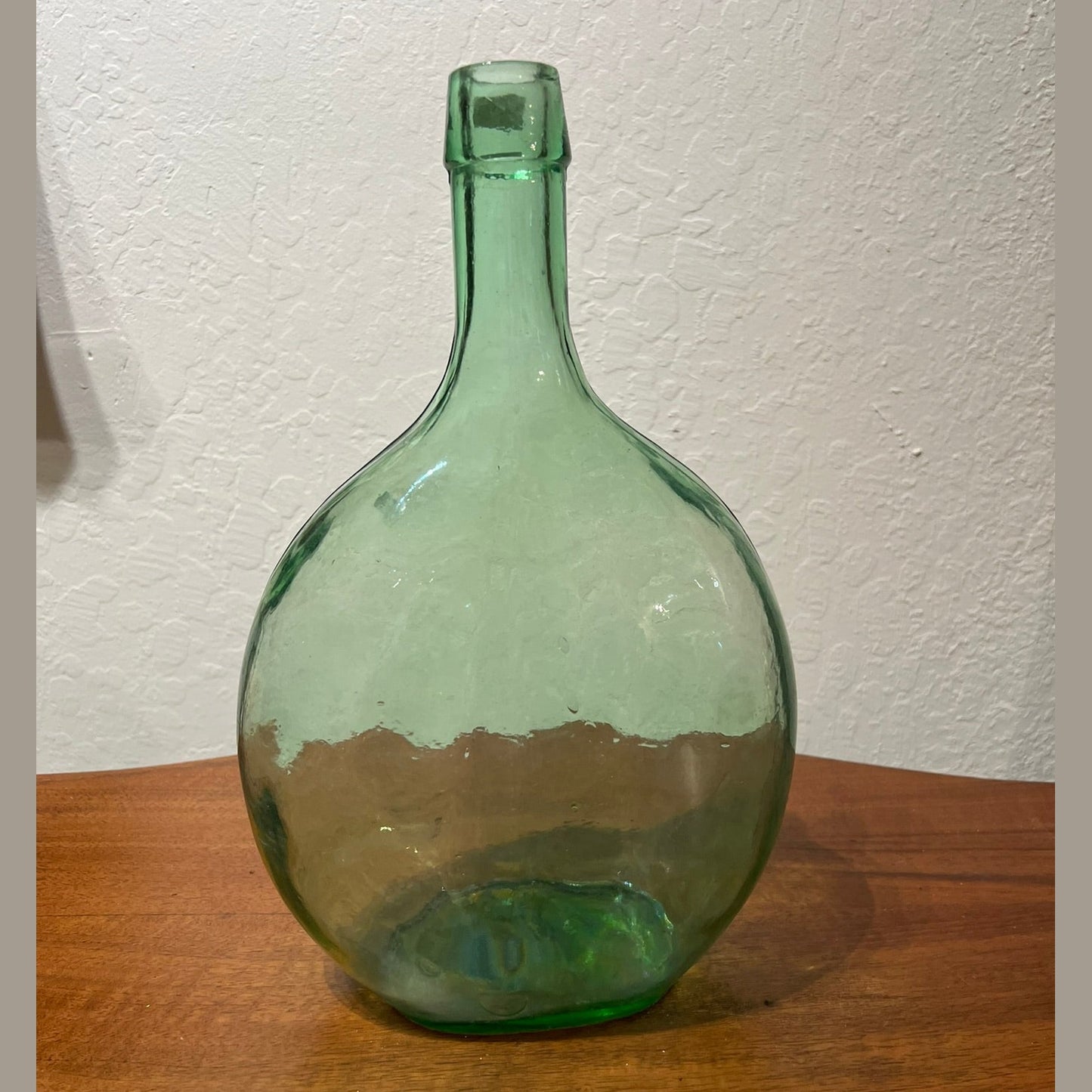 Large Vintage Hungarian Brandy Bottle - Green