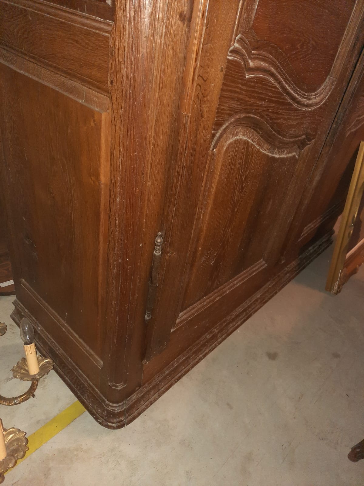 Circa 1800 French Provincial Solid Oak Armoire
