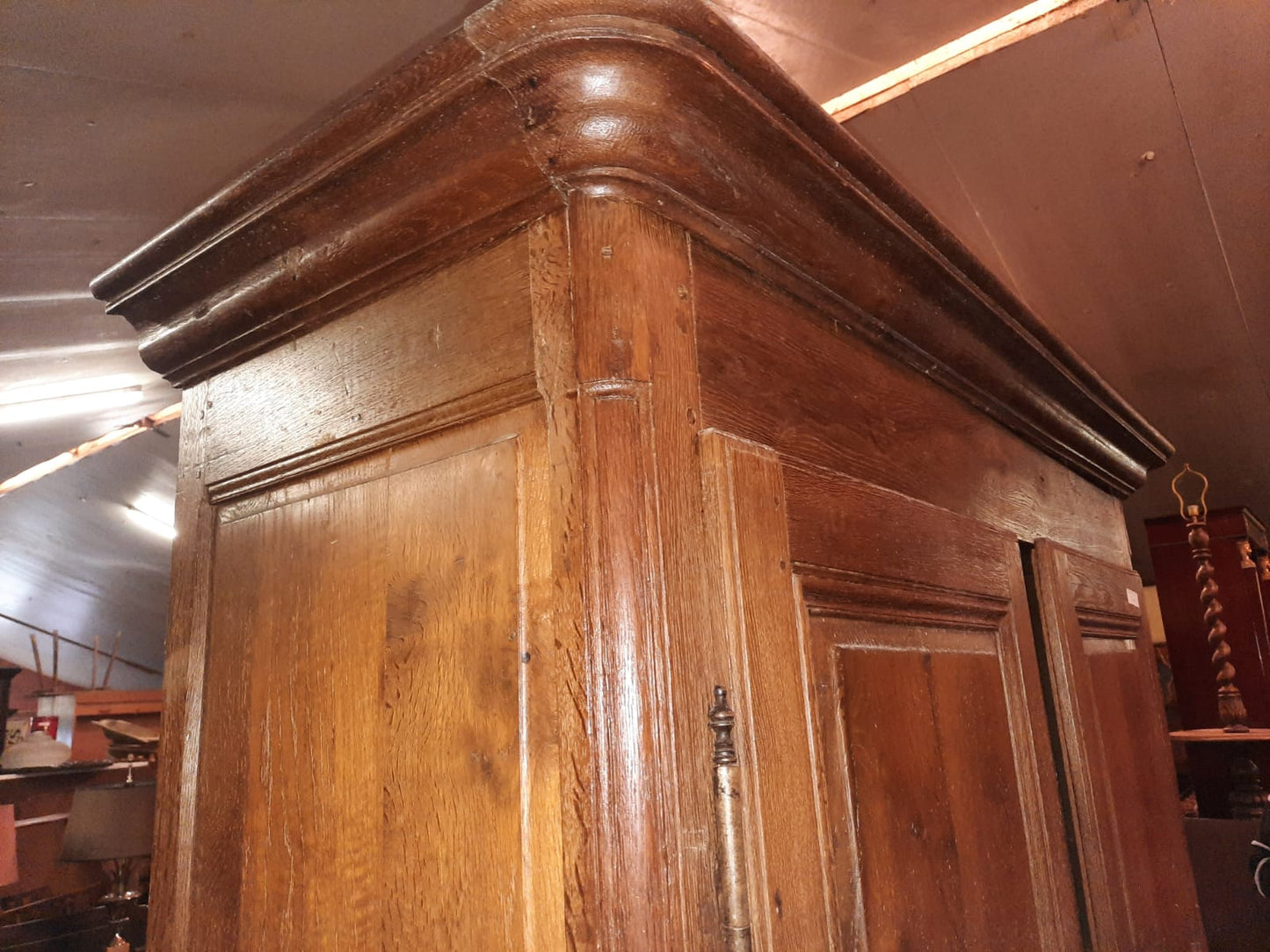 Circa 1800 French Provincial Solid Oak Armoire