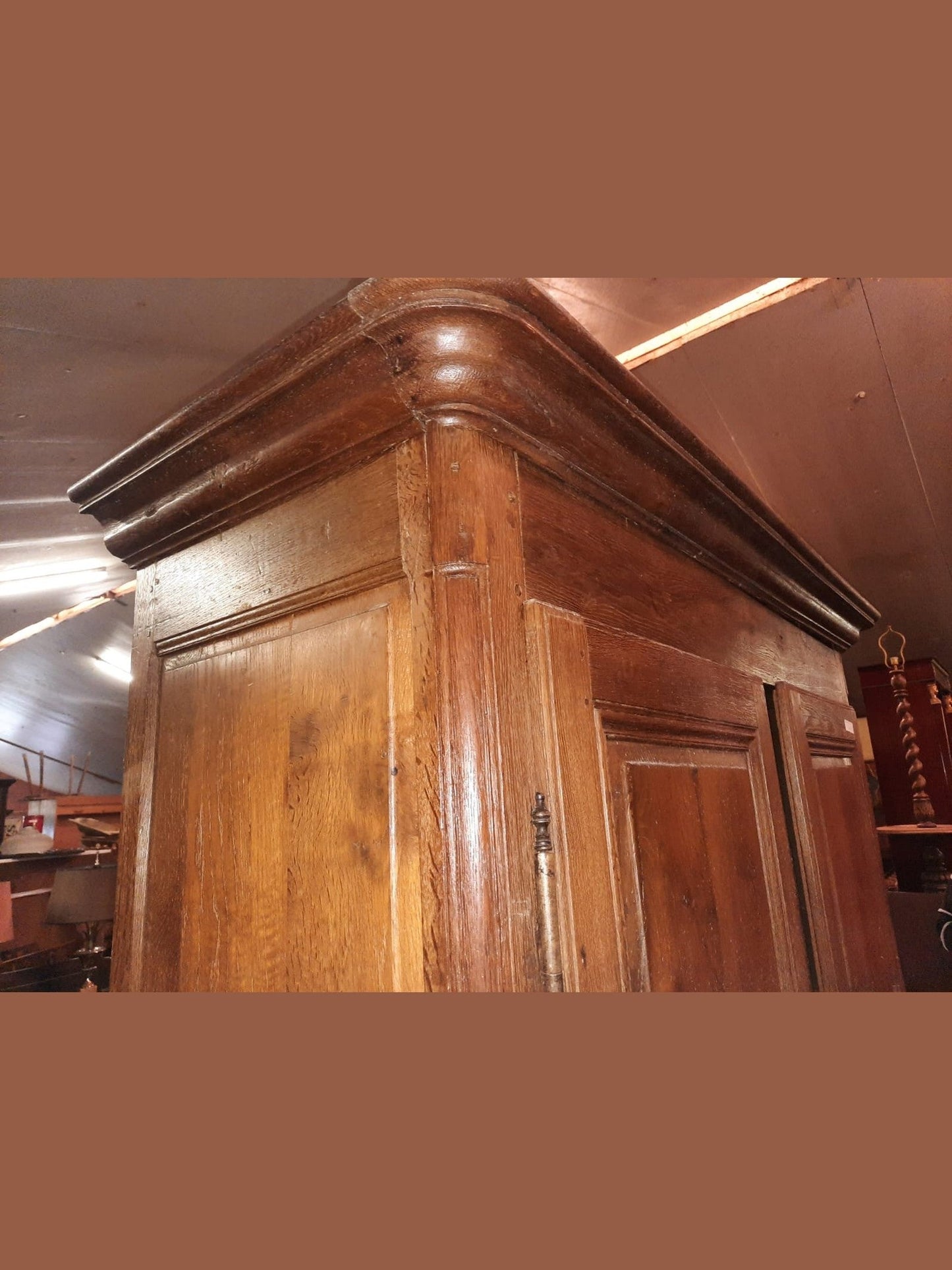 Antique French Provincial Solid Oak Armoire