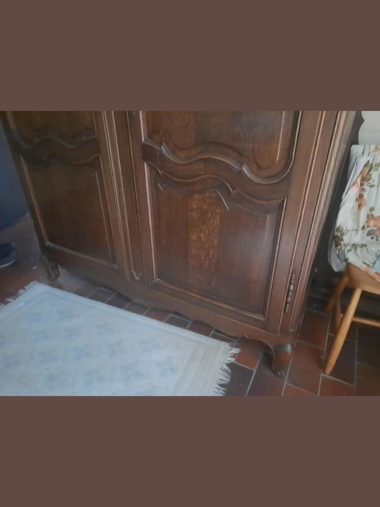 French Provencial Oak Armoire