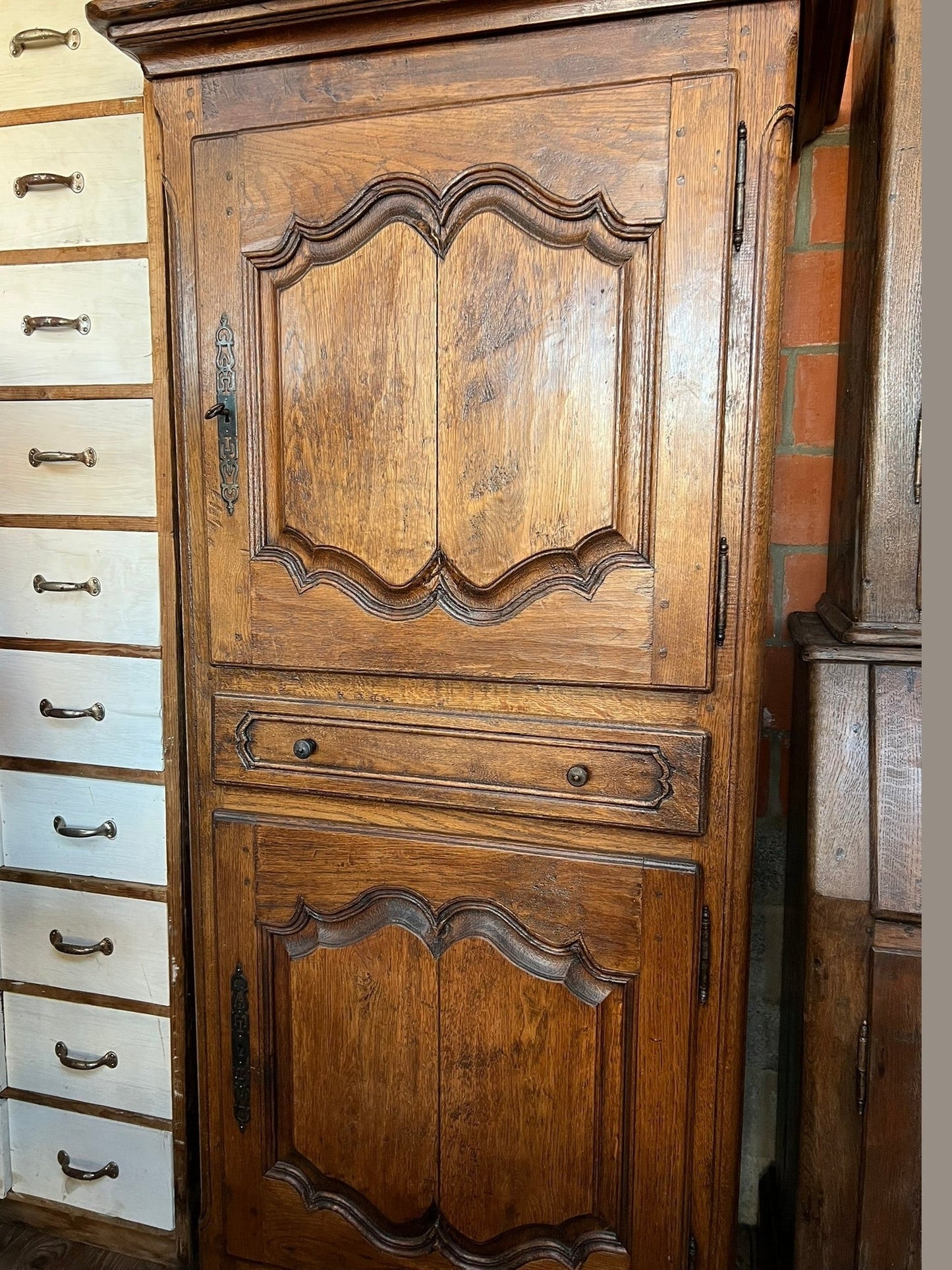 French Provencial Oak Armoire
