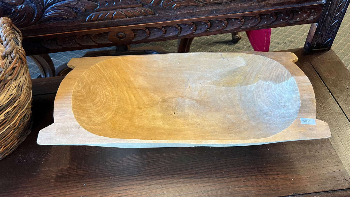 Vintage Hungarian Rustic Dough Bowl #511