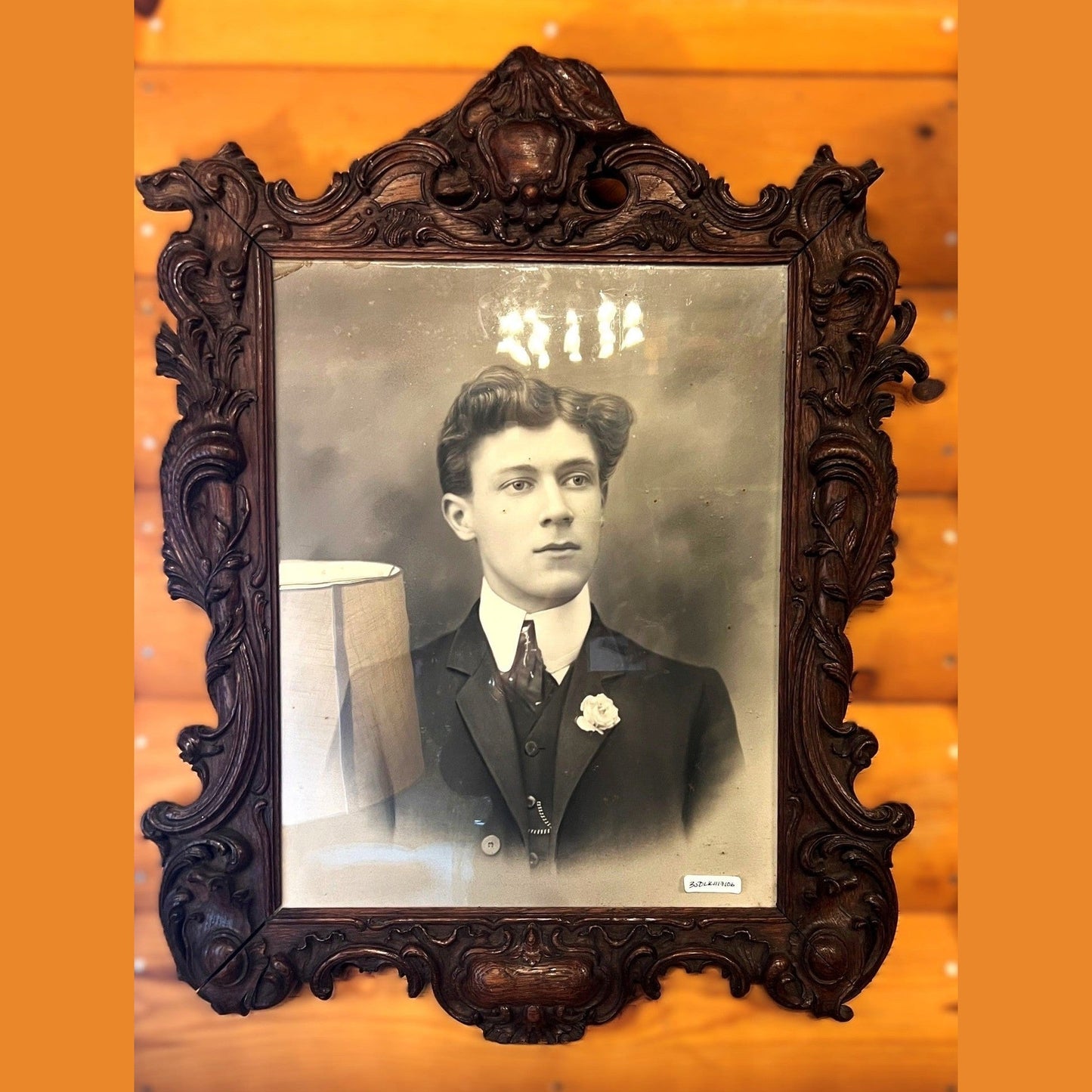 Vintage French Solid Oak Picture Frame