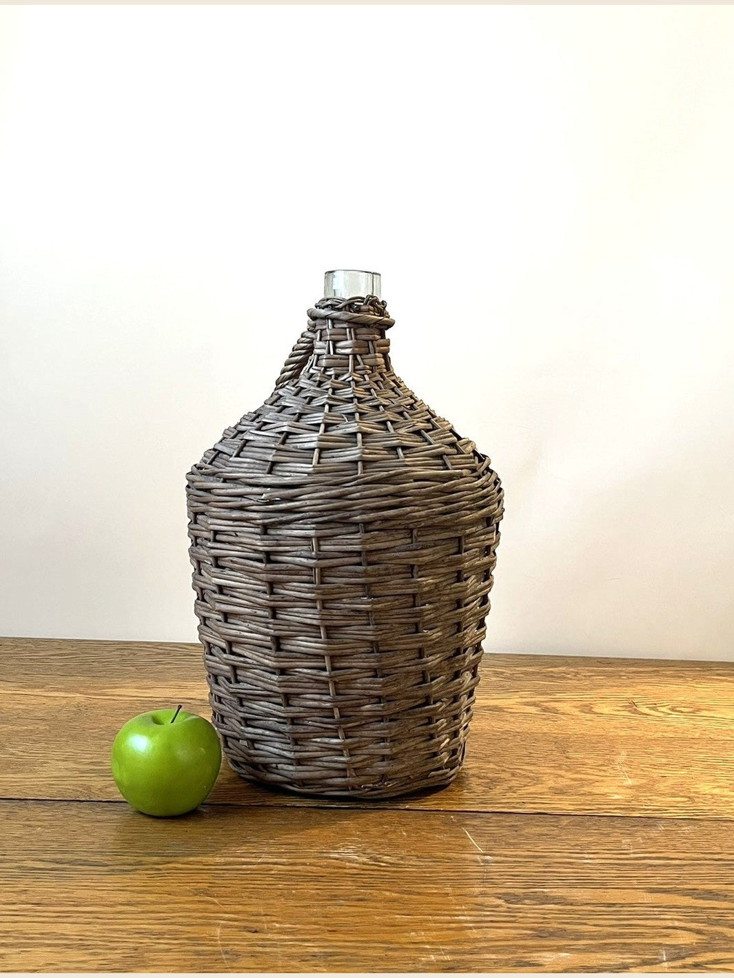 Vintage Large Hungarian Wicker Wine Bottle #51301