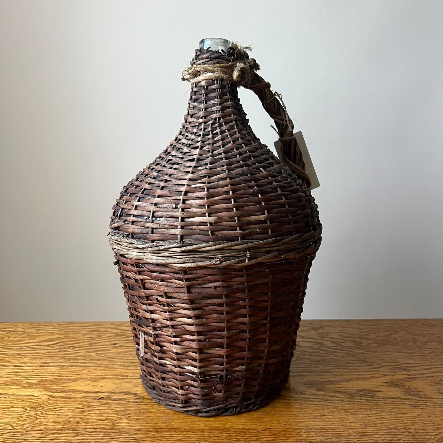 Vintage Hungarian Medium Wicker Wine Bottle #51205