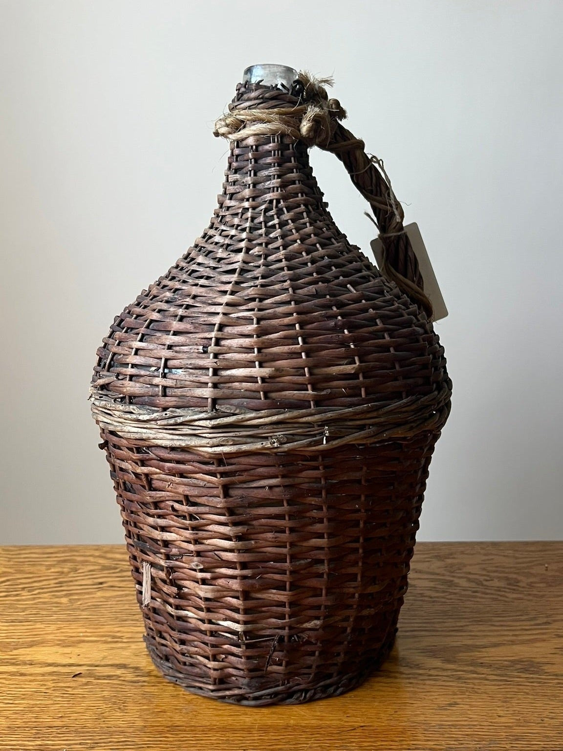Vintage Hungarian Wicker Wine Bottle #51205