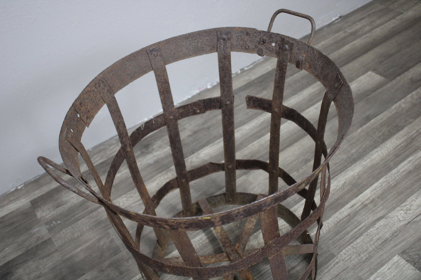 Vintage Extra Large Light Green Glass Eastern European Demijohn with cage