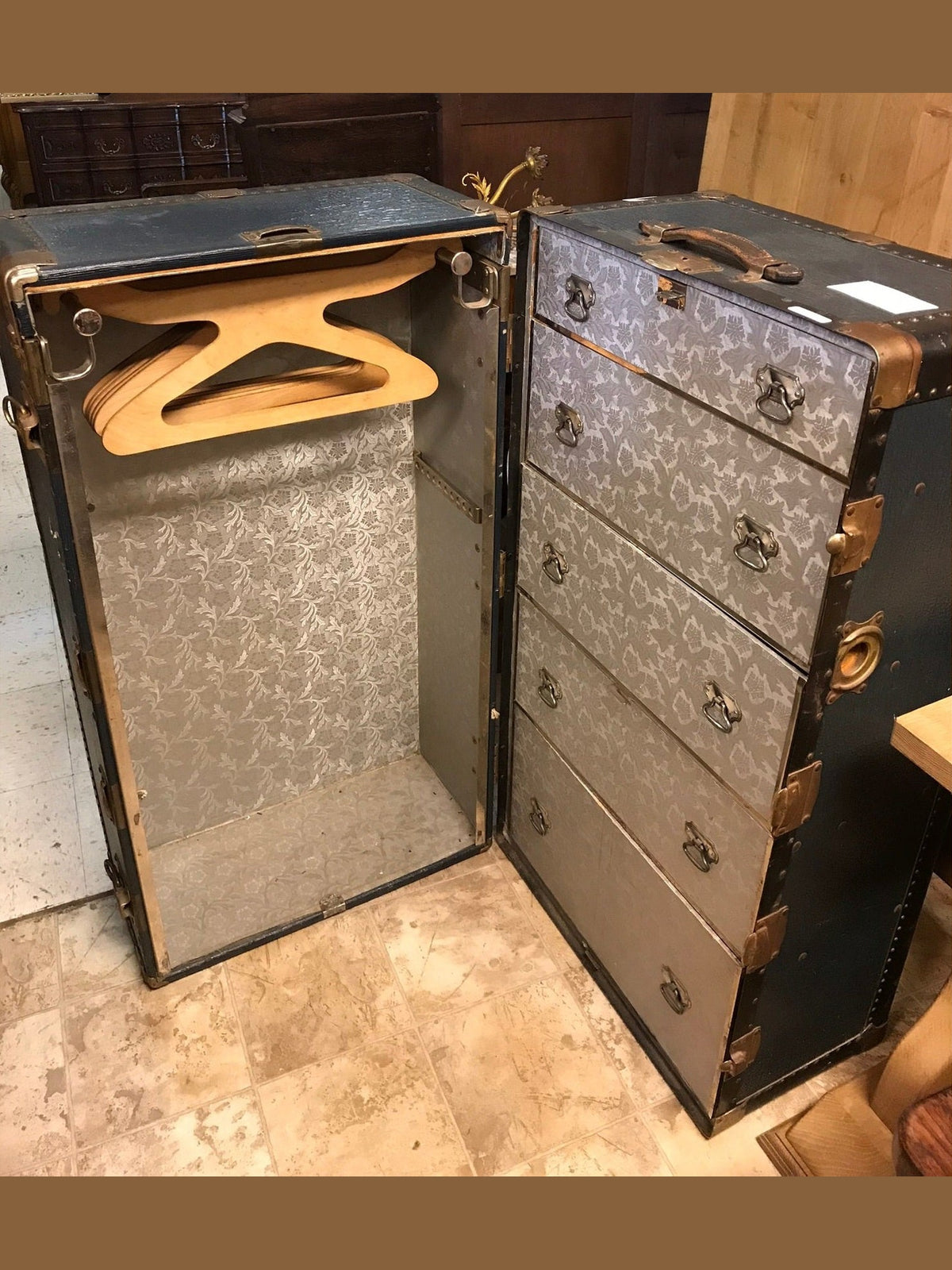 Vintage American Steamer Trunk