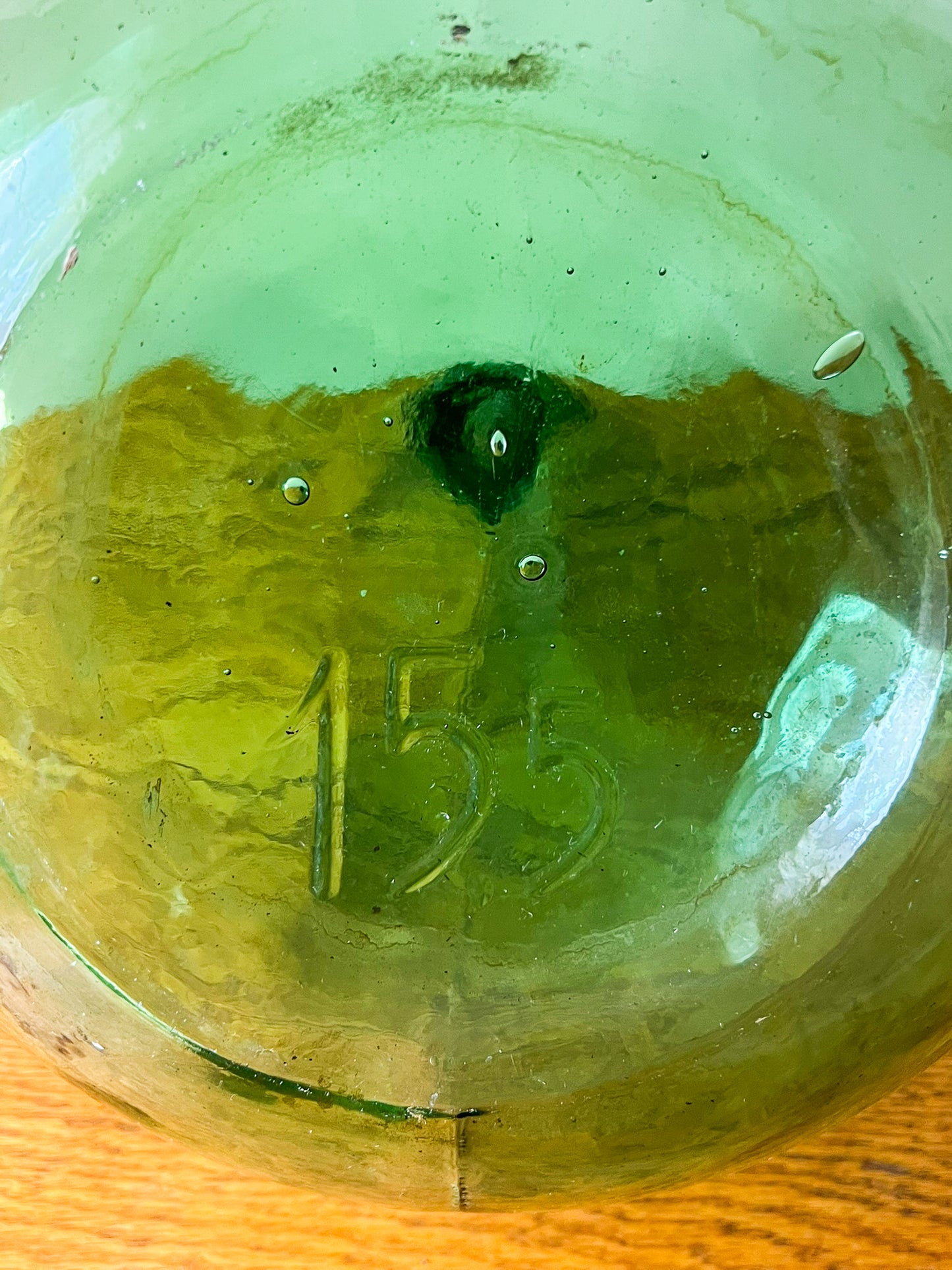 Vintage Large Hungarian Light Green Demijohn