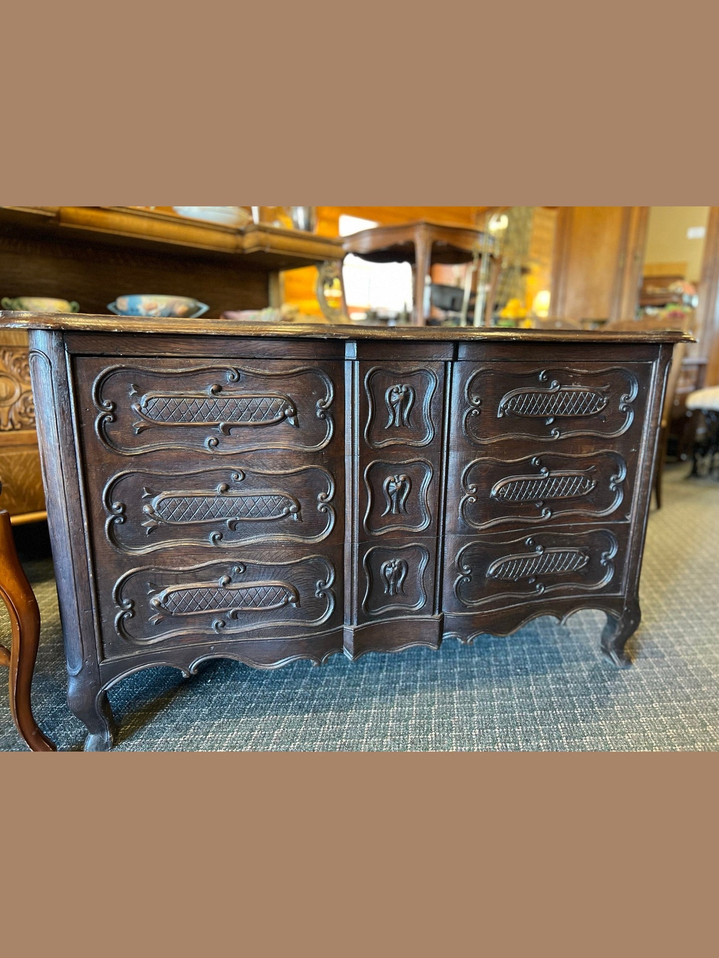 Antique French Oak Desk - Normandy #105