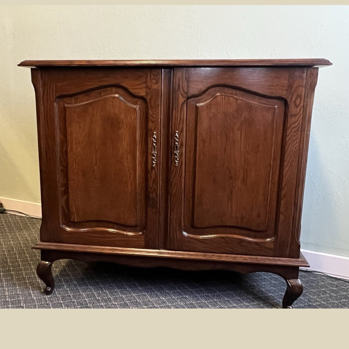 Vintage Belgian Medium Oak Cabinet