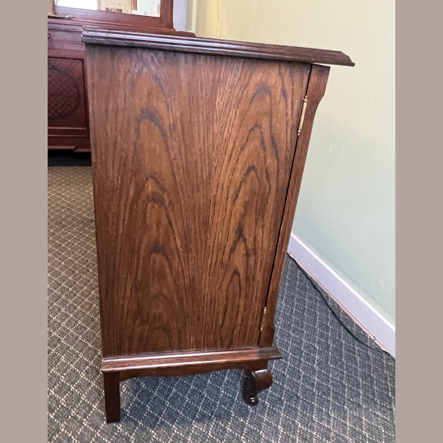Vintage Belgian Medium Oak Cabinet