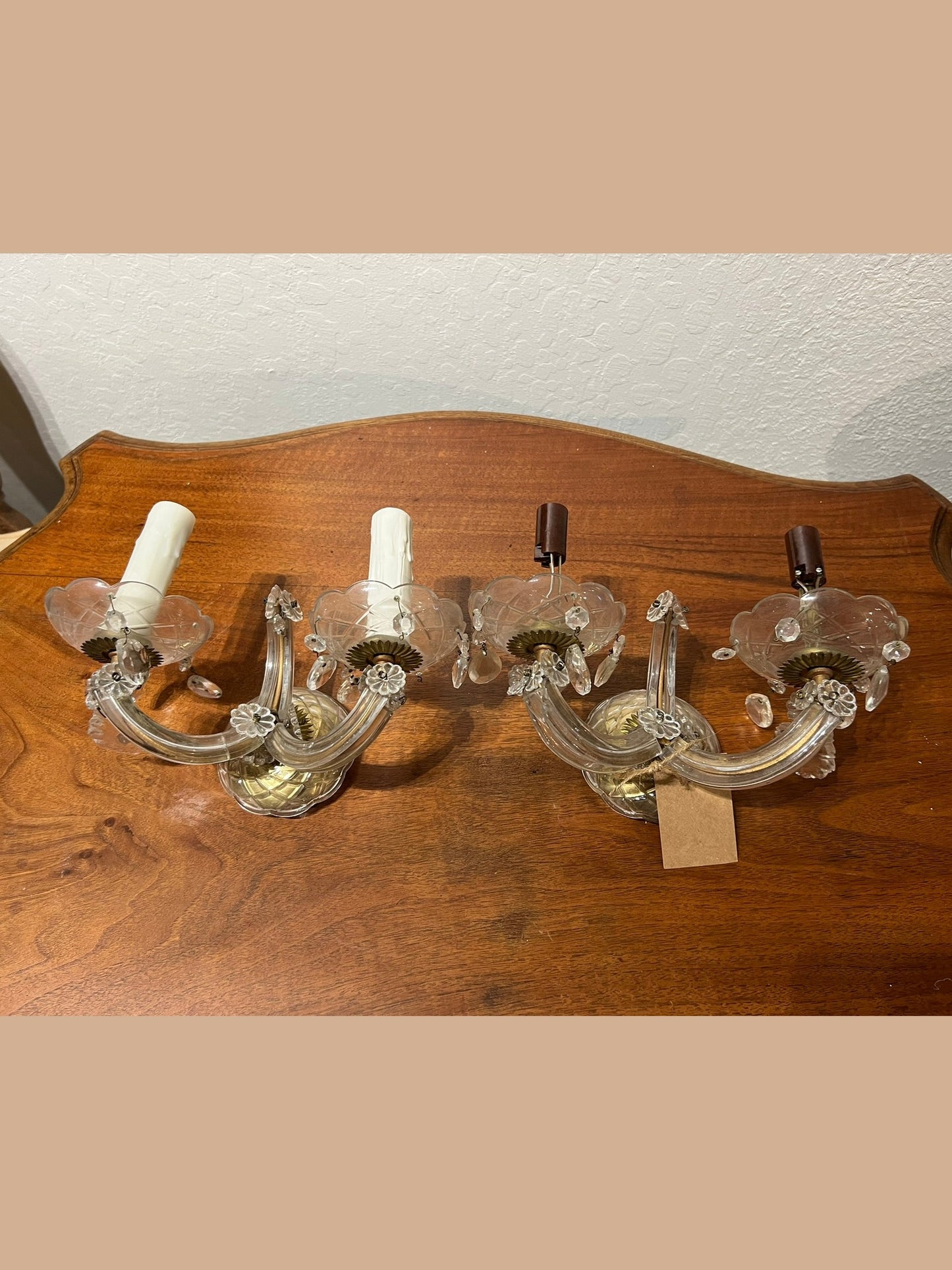 Vintage French Sconce - Venetian Glass #409