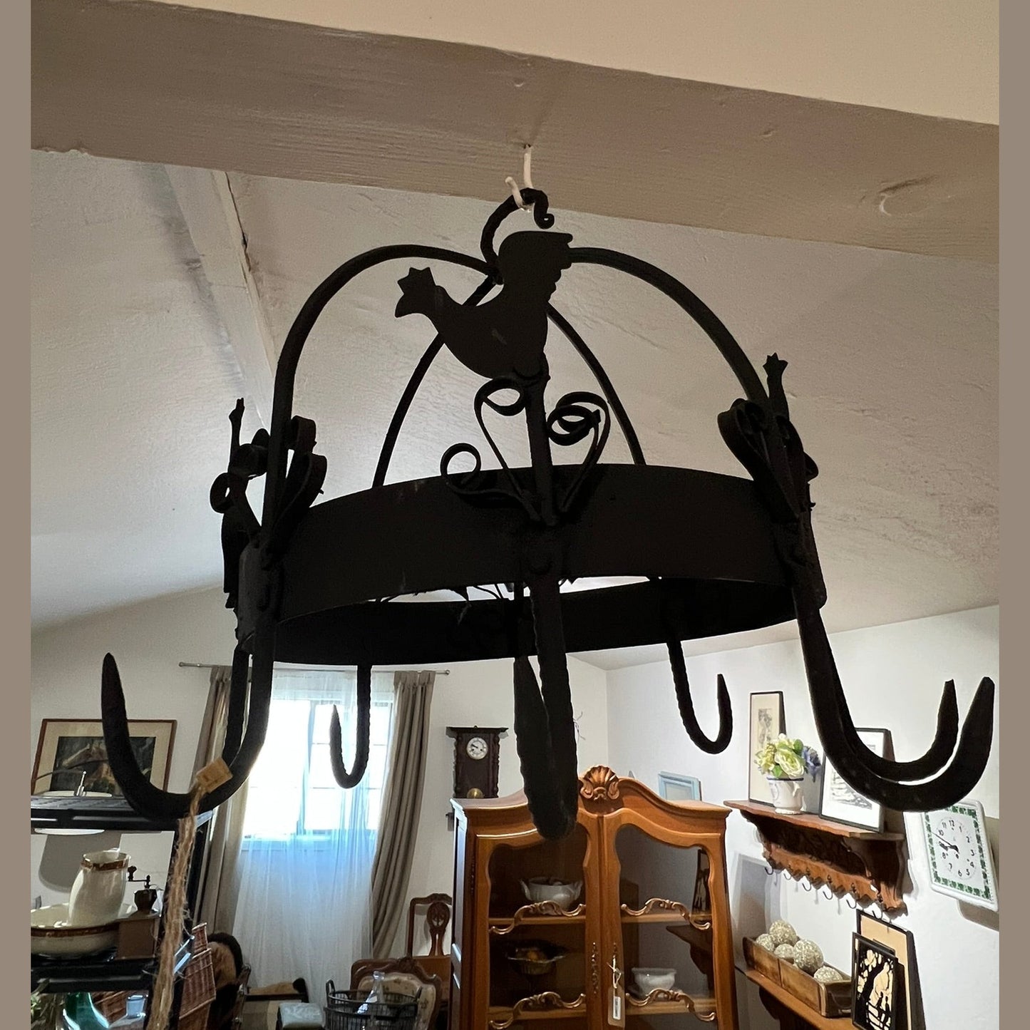 Rustic Farmhouse Chandelier or Herb Drying Rack #478