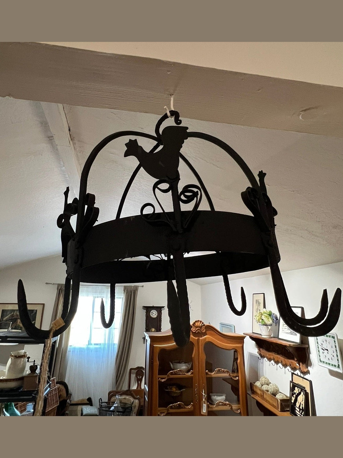 Rustic Farmhouse Chandelier or Herb Drying Rack #478