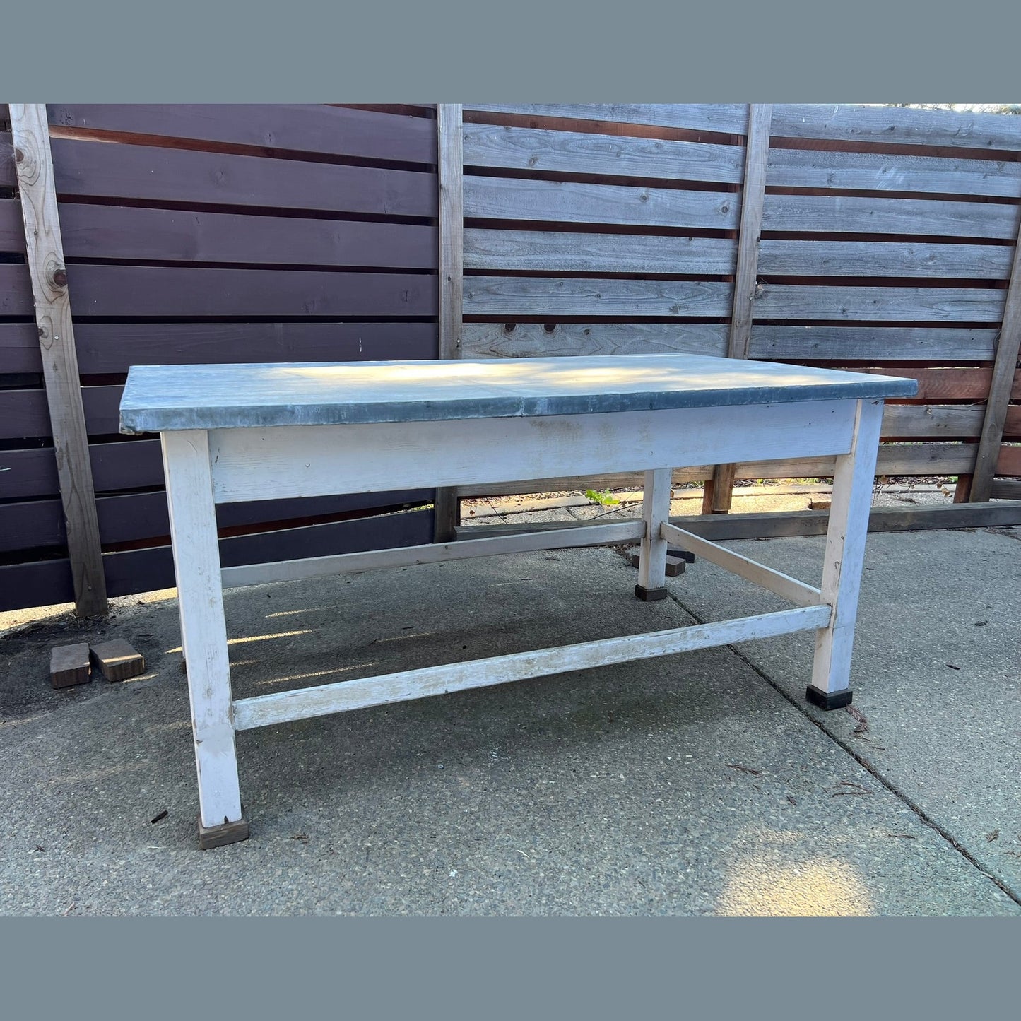 Hungarian Zinc Top Kitchen Table