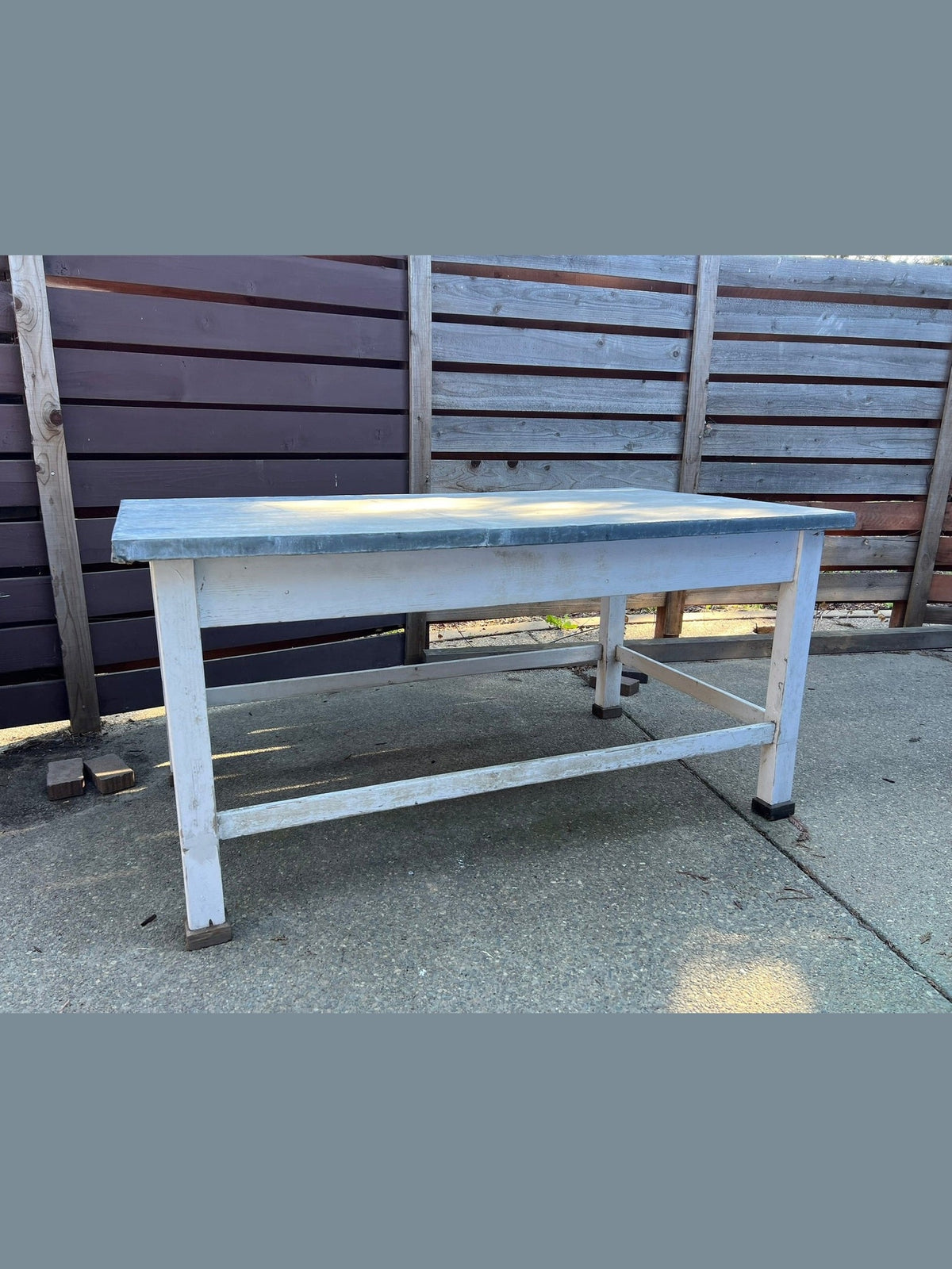 Hungarian Zinc Top Kitchen Table