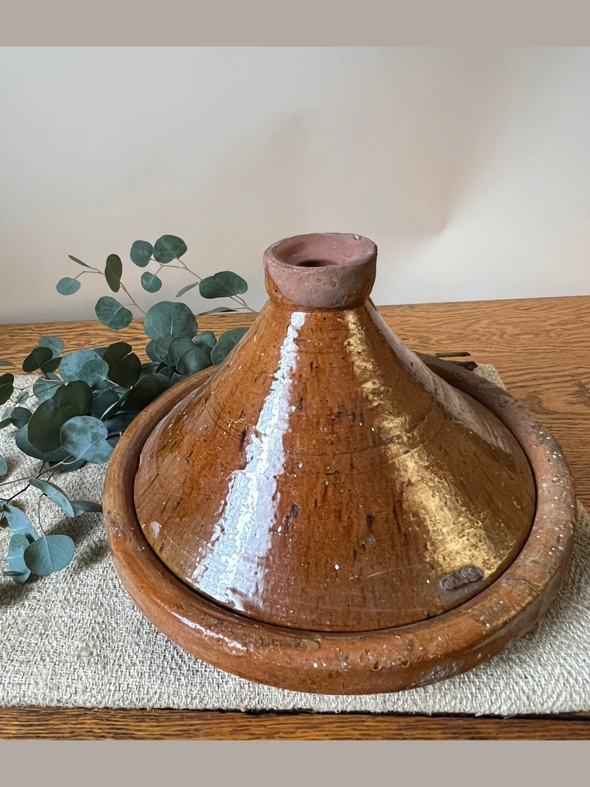 French Glazed Terracotta Covered Vessel #02