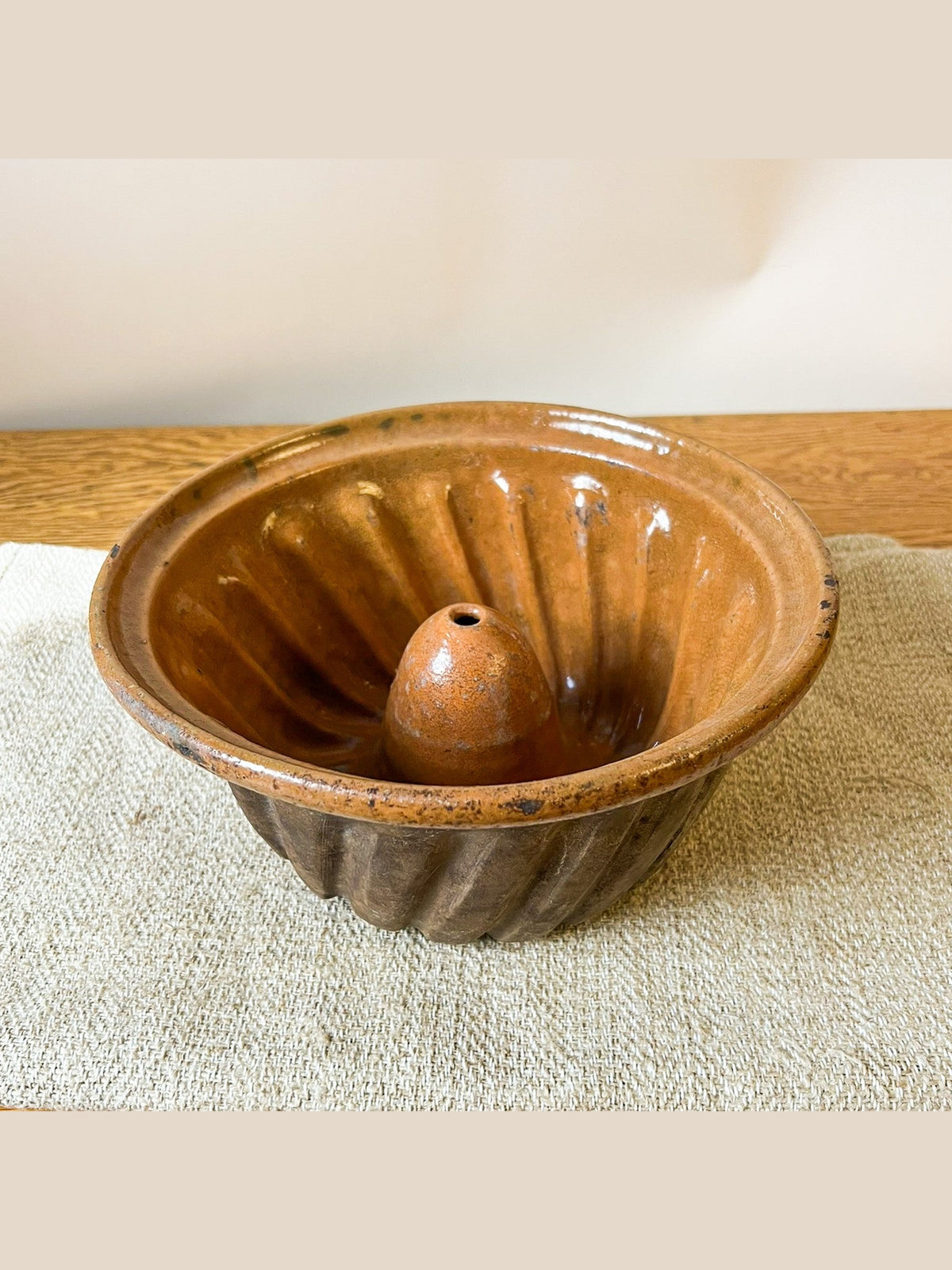 French Glazed Terracotta Ring Cake Mold