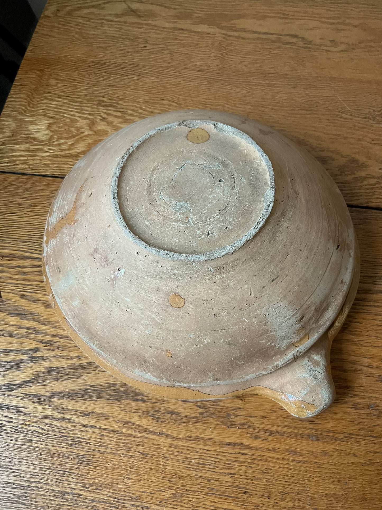 French Mustard Glazed Terracotta Cream Separating Bowl #15