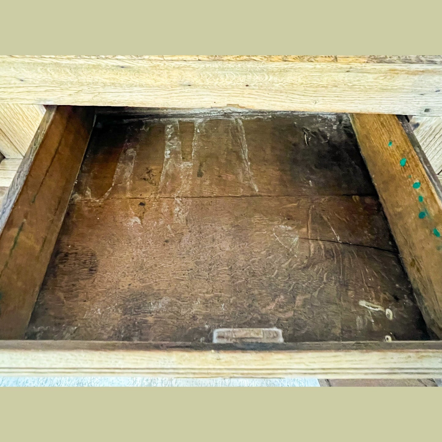 Antique French Bleached Oak Raised Panel Buffet