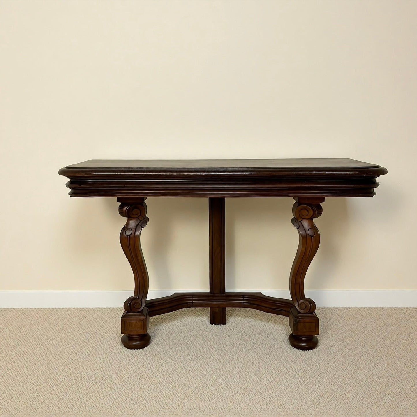 Antique European Walnut Console Table