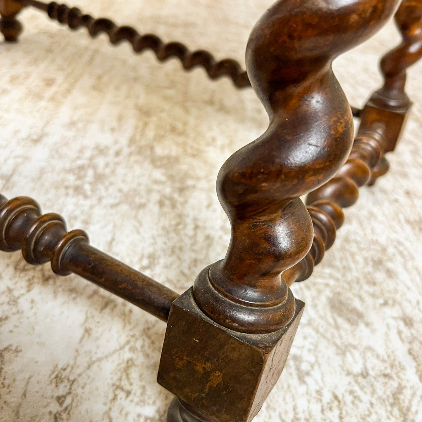 European Walnut Parquet Occasional Table