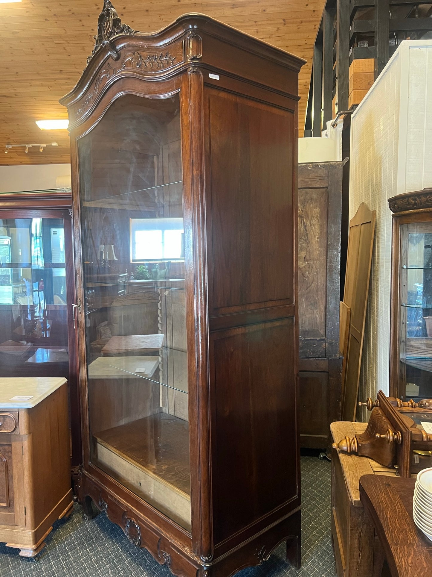 French Walnut Louis XV Style Single Door ca.1880