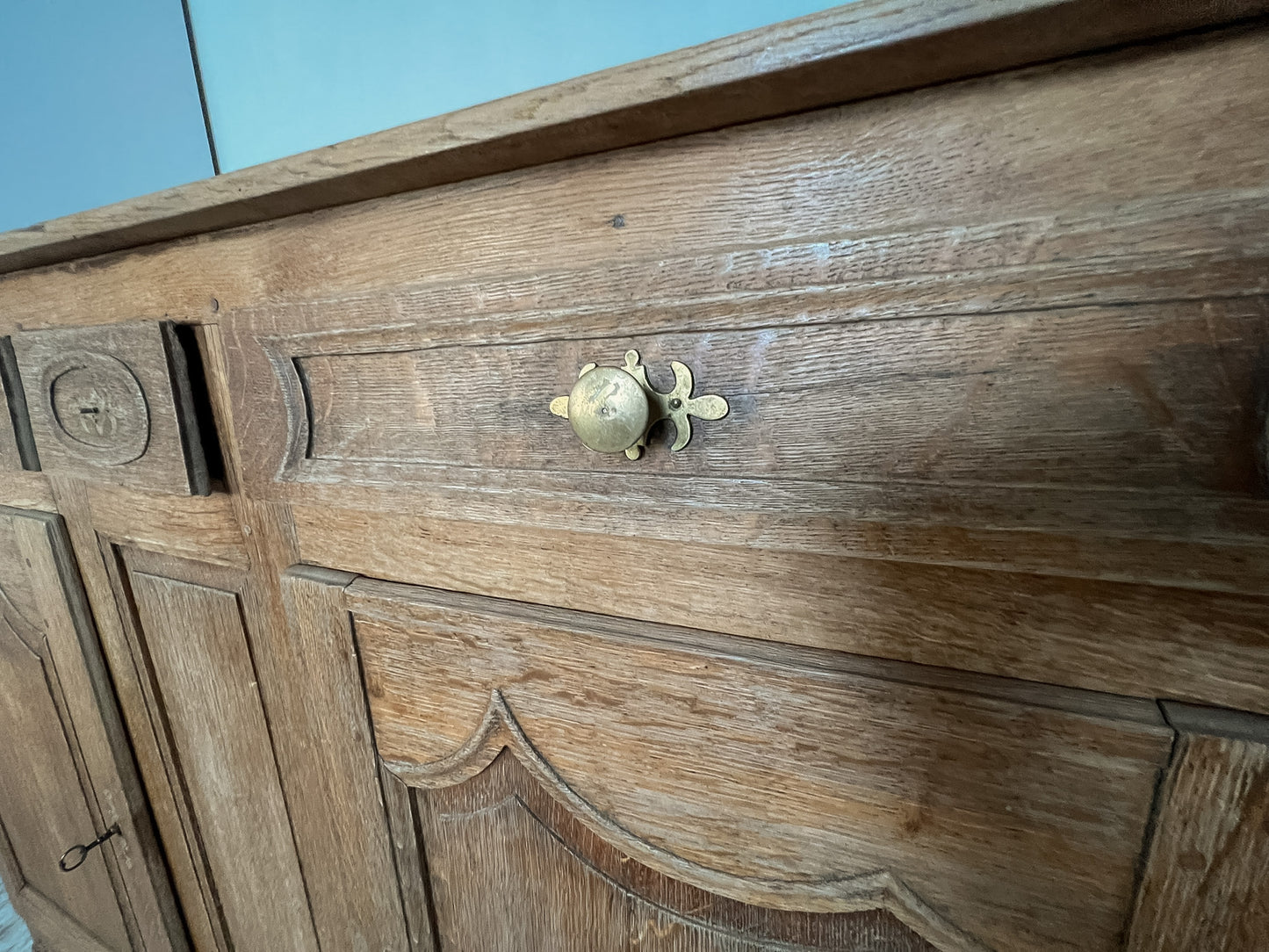 Antique French Bleached Oak Buffet