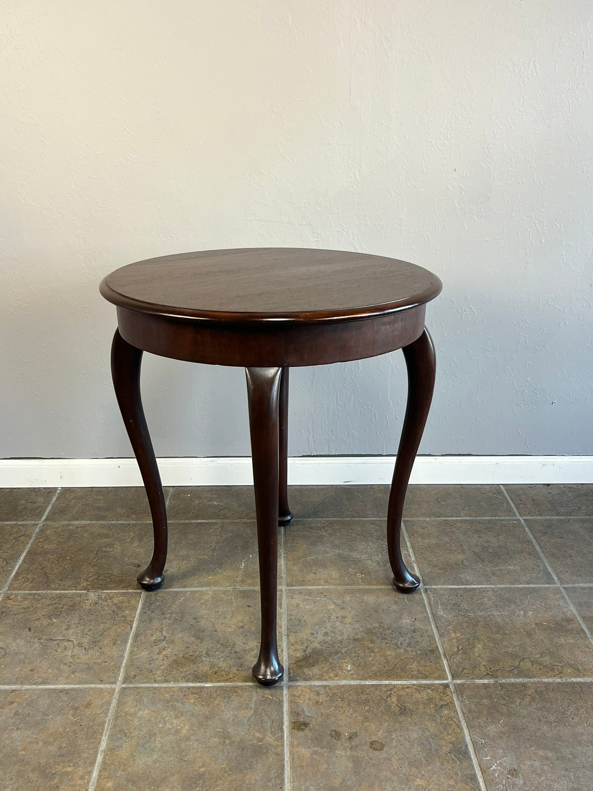 Antique Austrian Walnut Side Table with Cabriole Legs