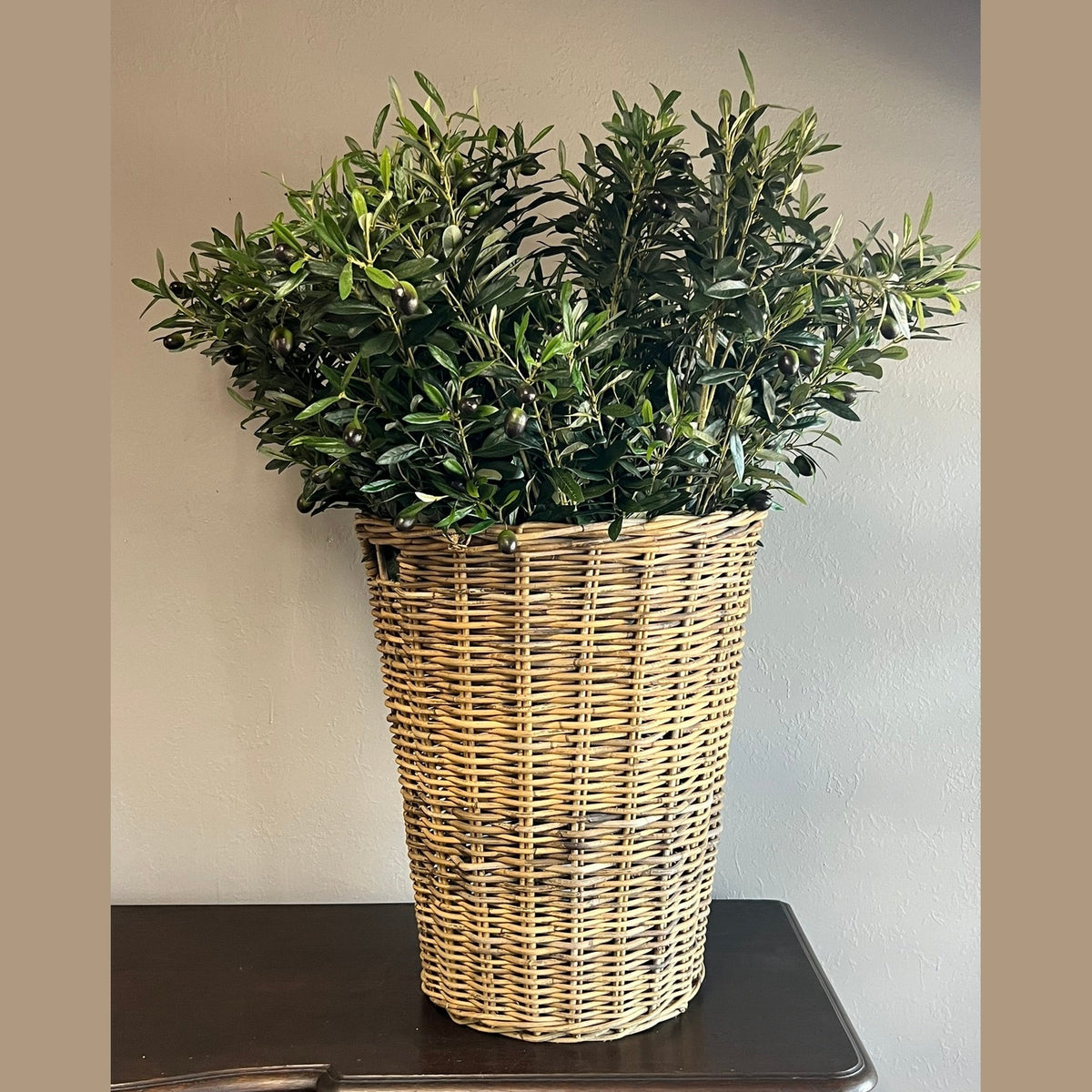 Vintage European Wicker Laundry Basket
