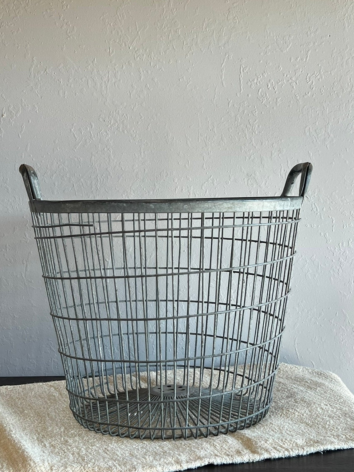 Vintage Hungarian Metal Apple Basket #667