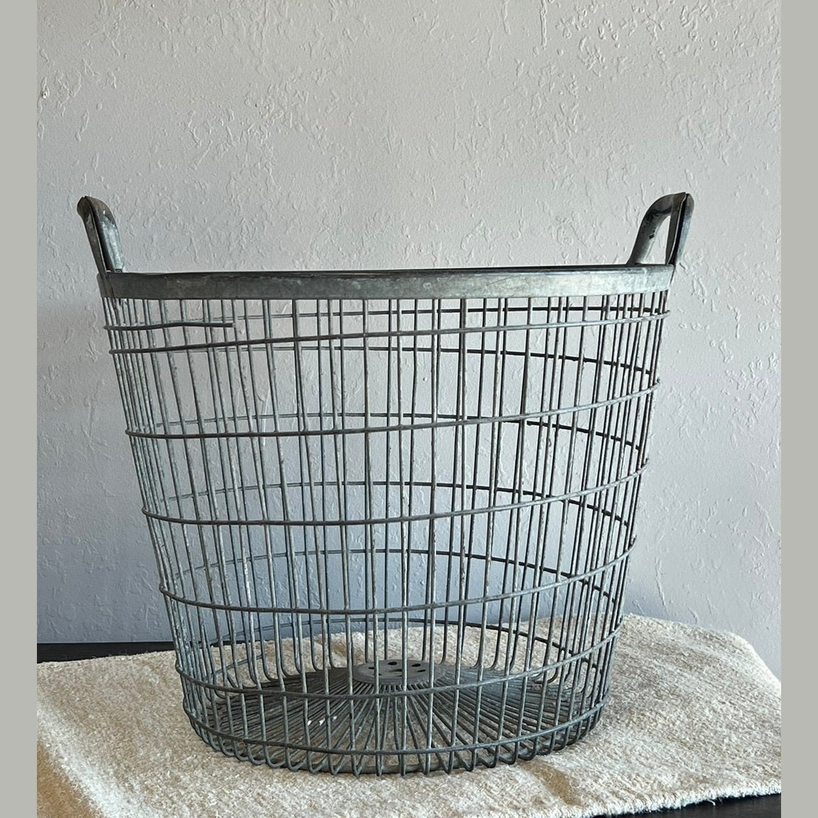 Vintage Hungarian Metal Apple Basket #667