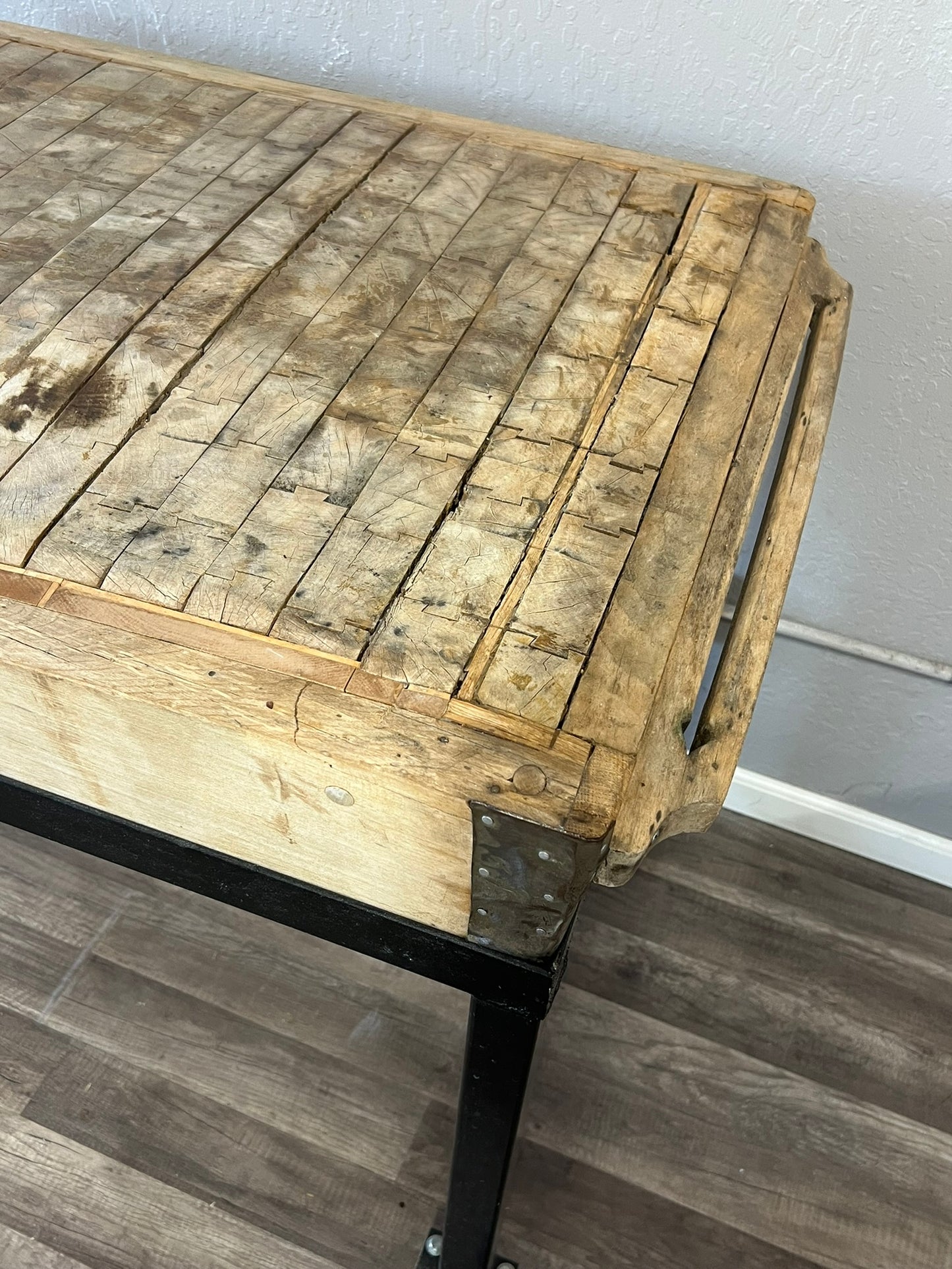 Vintage Solid Wood Butcher Block