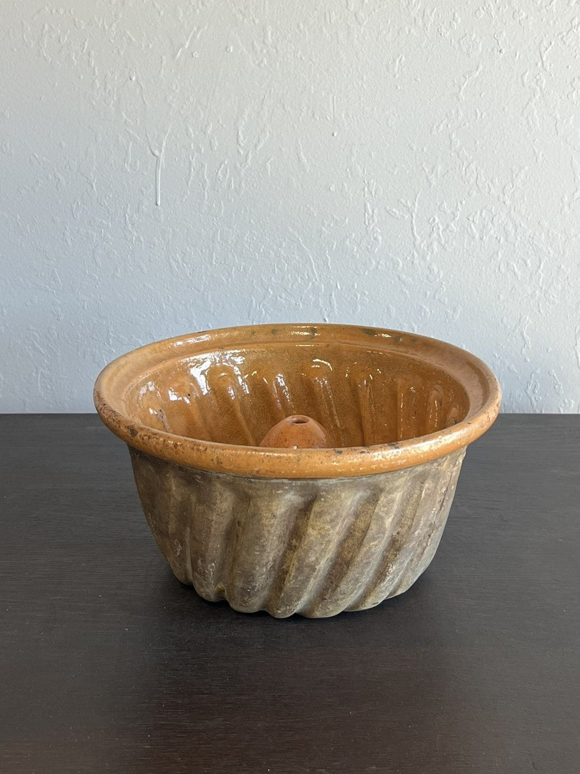 Antique French Terracotta Bundt Cake Mold, #405