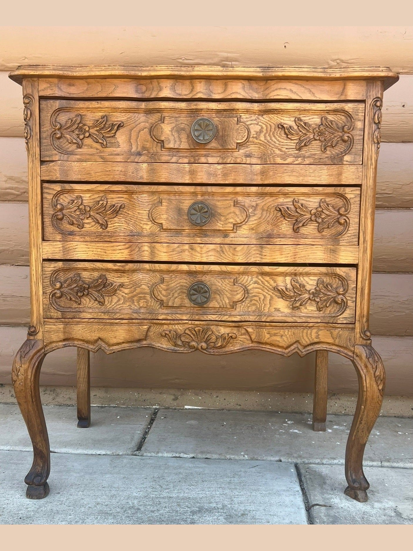 Vintage Belgian Louis XV Style Small Chest of Drawers