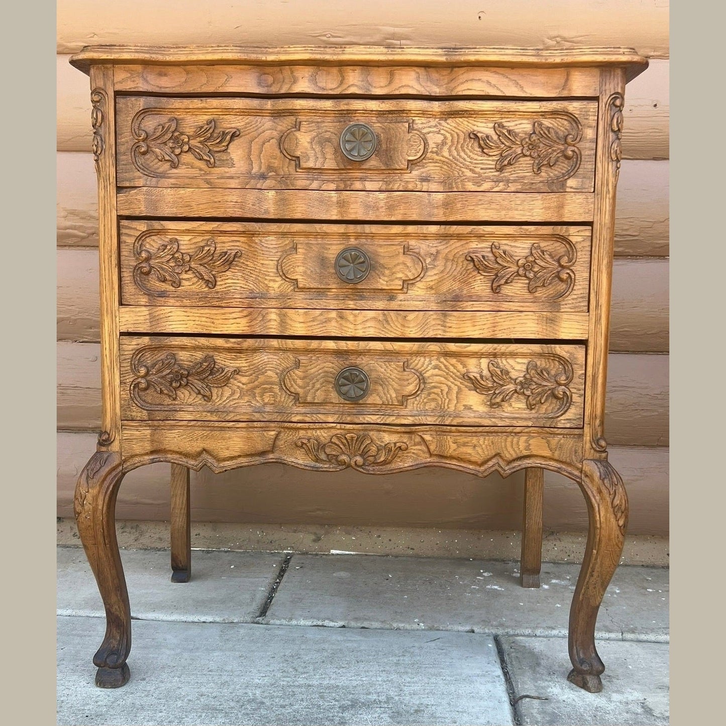 Vintage Belgian Louis XV Style Small Chest of Drawers