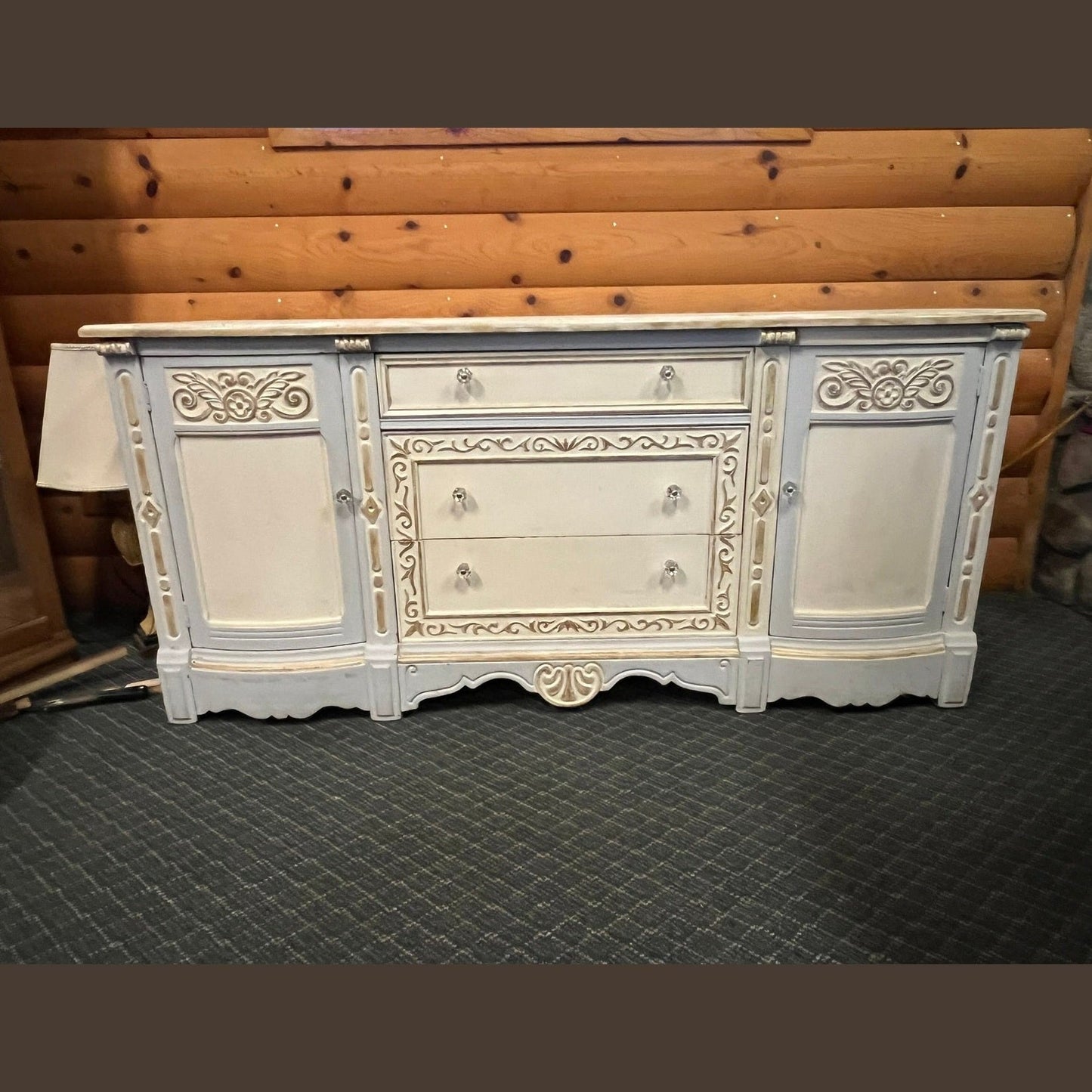 Painted Vintage Buffet Cabinet