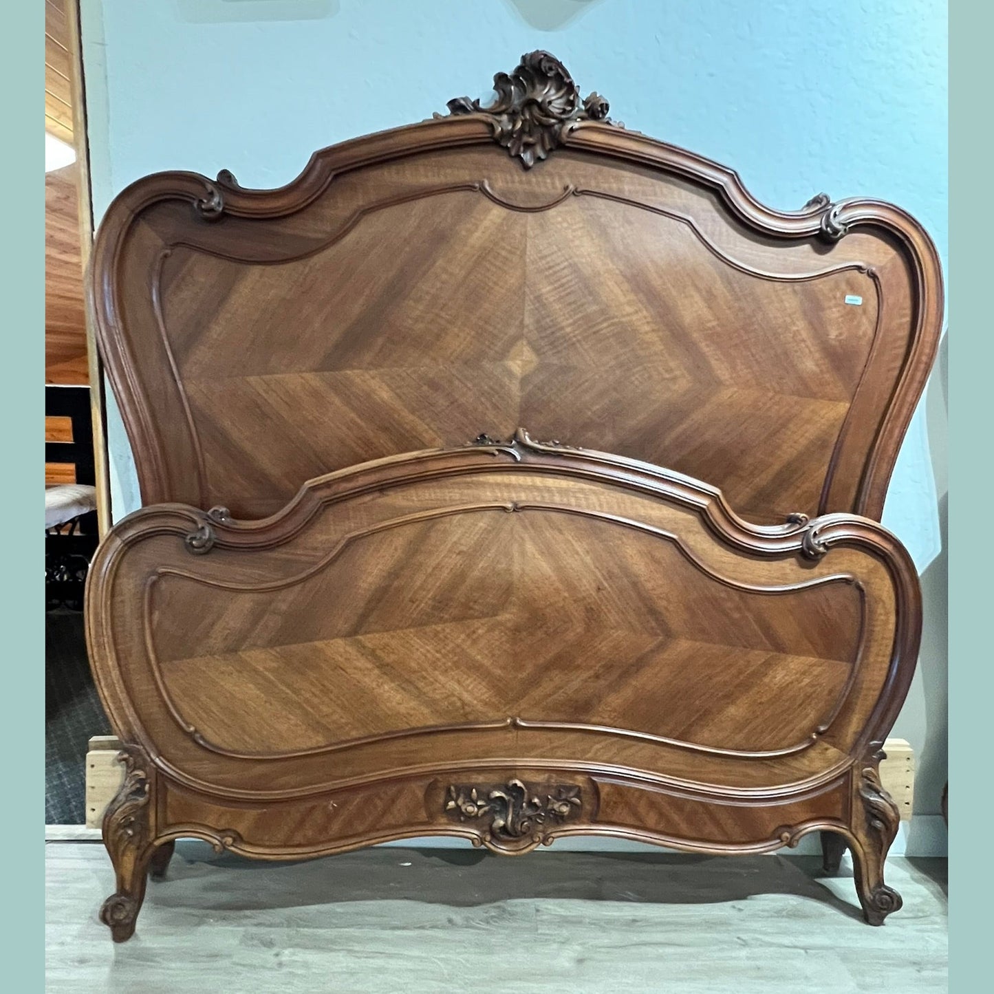 Antique French Walnut Louis XV Bed