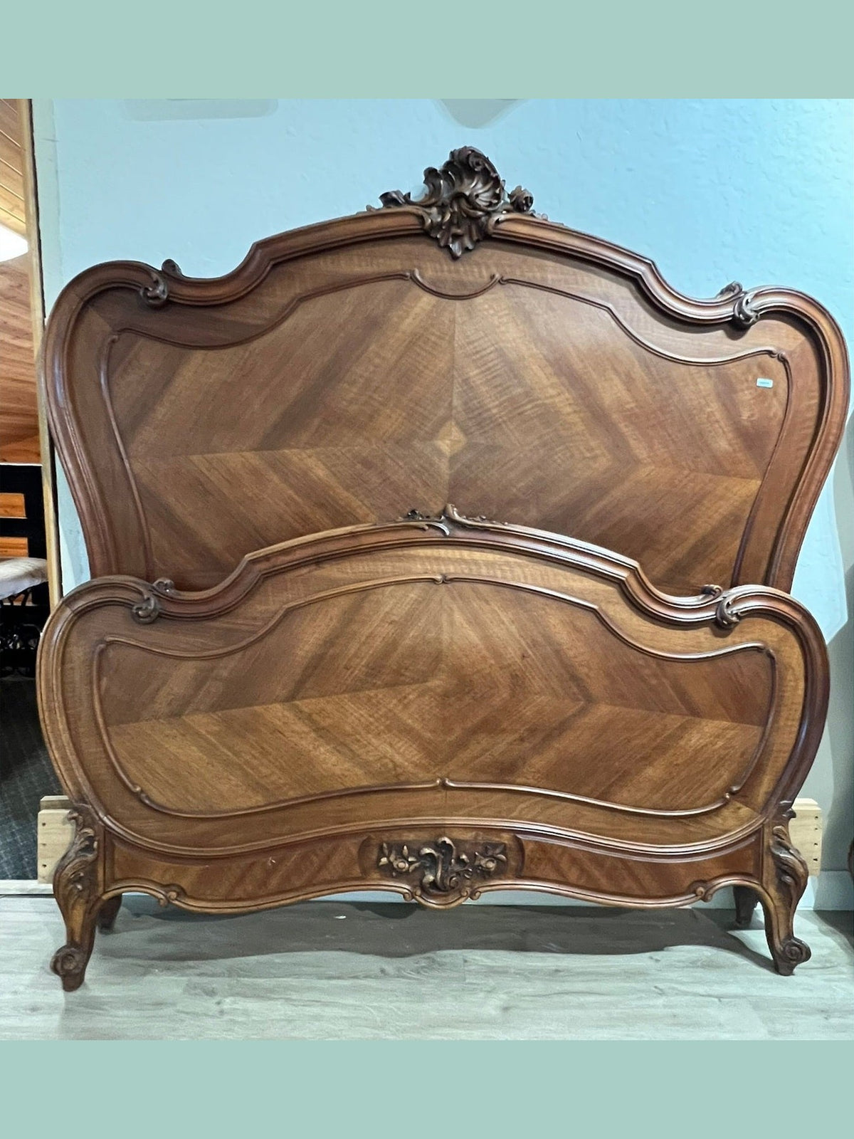 Antique French Walnut Louis XV Bed